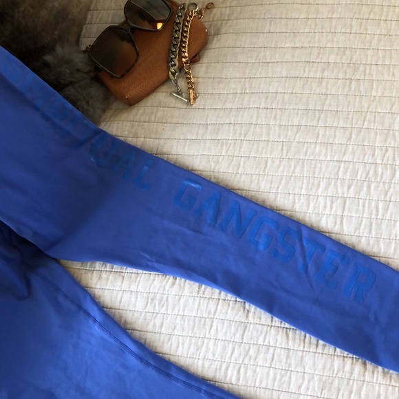 SPIRITUAL GANGSTER varsity essential butter soft blue high rise Leggings Med - Picture 4 of 14